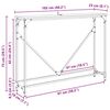 vidaXL Konzolna miza Umetni hrast 102 x 23 x 75 cm Konstruiran les