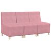 vidaXL Modularna sofa enota brez naslonov 3 pcs Roza 55 x 74 x 82 cm