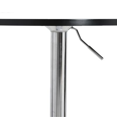 vidaXL Barska miza črna 50x50x90 cm inženirski les in kromirano jeklo