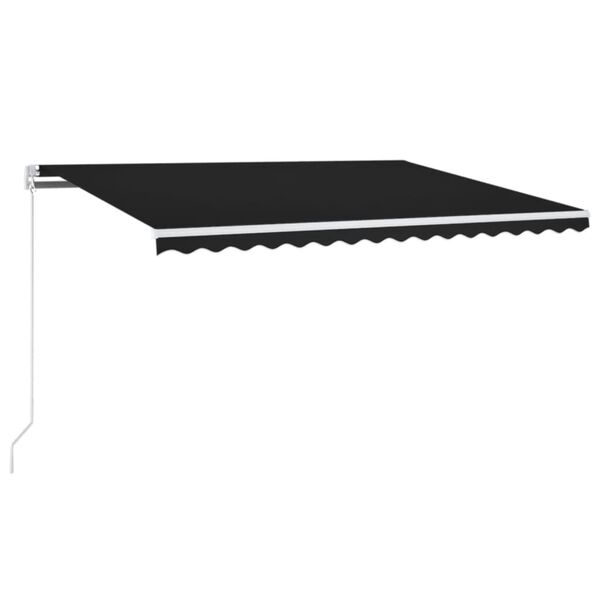 vidaXL Ročno zložljiva tenda z LED lučmi 400x300 cm antracitna