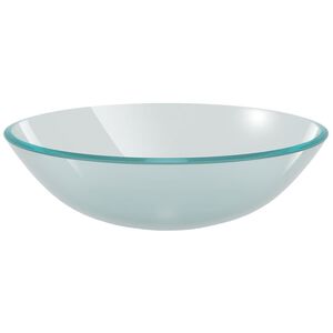 vidaXL Umivalnik iz Kaljenega Stekla 42 cm Motno Steklo