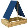 vidaXL Peskovnik s streho 80x60x97,5 cm impregnirana borovina