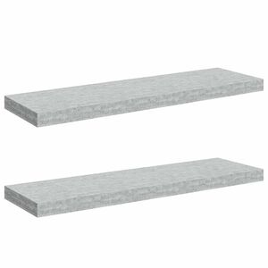 vidaXL Stenske police 2 kosa betonsko sive 80x23,5x3,8 cm MDF