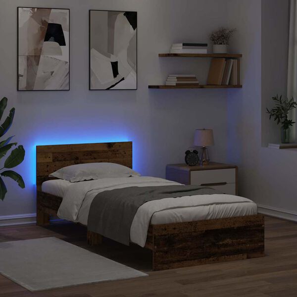 vidaXL Konstrukcija postelje Star les 100 x 200 cm Konstruiran les