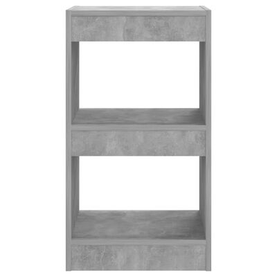vidaXL Knjižna omara/pregrada betonsko siva 40x30x72 cm