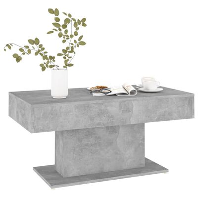 vidaXL Klubska mizica betonsko siva 96x50x45 cm iverna plošča