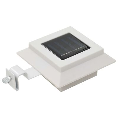 vidaXL Zunanje solarne svetilke 6 kosov LED kvadratne 12 cm bele