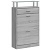 vidaXL Omarica za čevlje siva sonoma 63x24x104 cm inženirski les