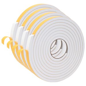 vidaXL Samolepilni pena trak 4 kos Bela 20mm x 5m CR pena