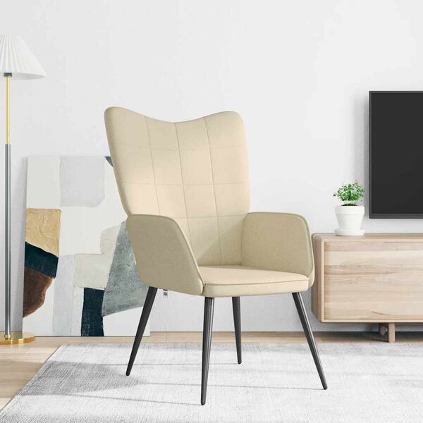 vidaXL Stol za spro&scaron;čanje krem blago