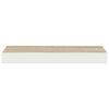 vidaXL Stenske police 4 kosi barva hrasta in bela 50x23x3,8 cm MDF