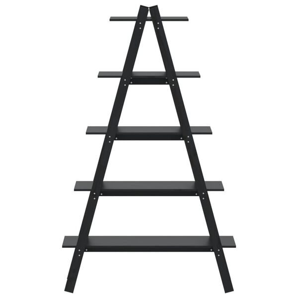 vidaXL Regal 5-nadstropni A-oblika 110x40x180,5 cm trdna borovina