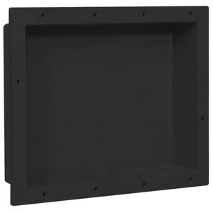 vidaXL Ni&scaron;a za tu&scaron; kabino mat črna 41x51x10 cm