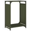 vidaXL Stojalo za drva olivno zelena 44x28x65 cm hladno valjano jeklo