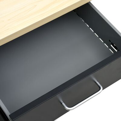 vidaXL Delovna miza črna 160x60x85 cm jeklo