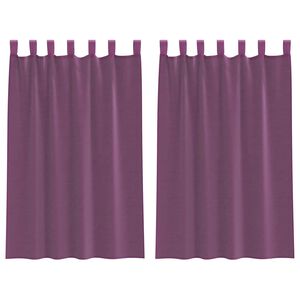 vidaXL Voile zavese z zankami 2 kosa vijolične 140x175 cm