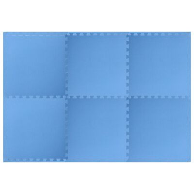 vidaXL Talne podloge 6 kosov 2,16 ㎡ EVA pena modre barve
