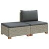 vidaXL 2 kos Ratan Lounge Set s Blazinami GENDT Naravni rattan