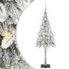 vidaXL Božično drevo med 150 LED z stojalom Bela 120 cm PE in jeklo
