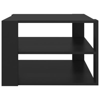 vidaXL Klubska mizica črna 60x60x40 cm iverna plošča