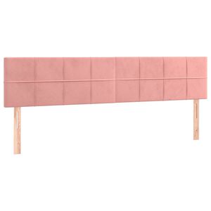 vidaXL Posteljno vzglavje roza 180x5x78/88 cm žamet