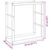 vidaXL Stojalo za drva črno 55x30x61 cm jeklo