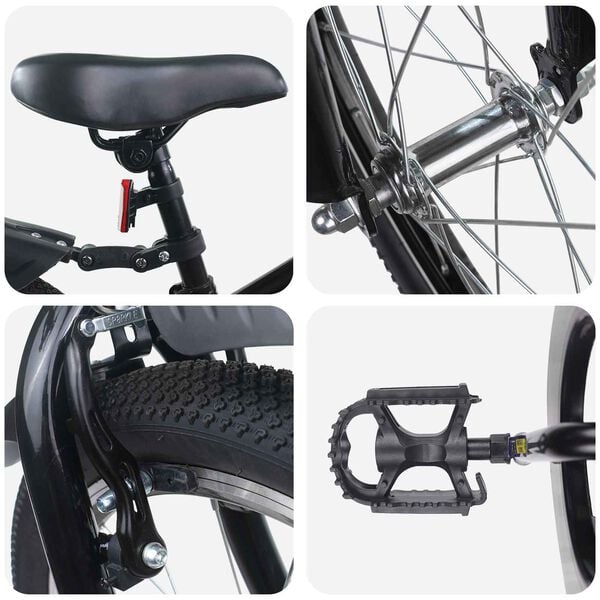 vidaXL Otro&scaron;ko Kolo 20 Palcev za starost od 6 do 11 let Črna