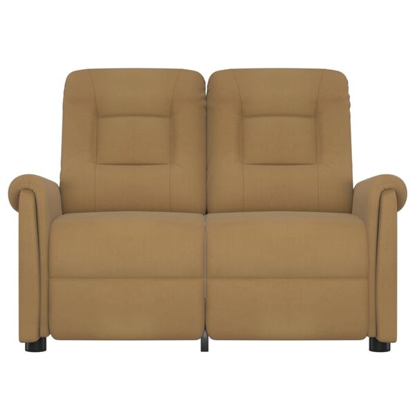 vidaXL Masažni dvosed taupe blago iz mikrovlaken