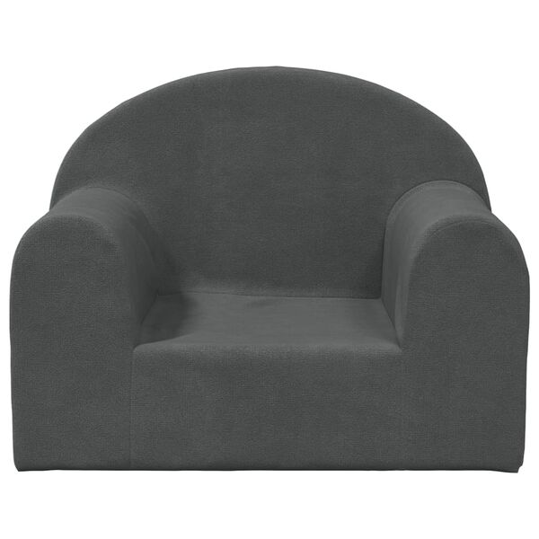 vidaXL Otro&scaron;ki kavč antraciten mehak pli&scaron;