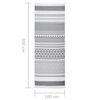 vidaXL Preproga siva in bela 100x300 cm bombaž
