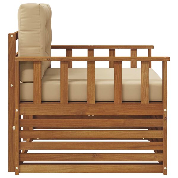 vidaXL Zunanja garnitura za sedenje Masivno akacijevo les in poliester