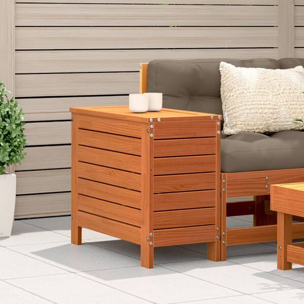 vidaXL Vrtni stolček za noge vo&scaron;čeno rjav 62x31,5x52 cm trdna borovina