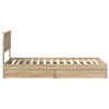 vidaXL Postelja s shranjevanjem z vzglavjem Sonoma hrast 90 x 200 cm