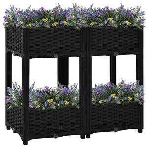 vidaXL Visoka greda 80x40x71 cm polipropilen