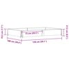 vidaXL Paletni okvir siv 150x100 cm trdna borovina