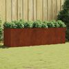 vidaXL Vrtna visoka greda 280x80x80 cm corten jeklo