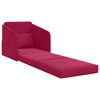 vidaXL Sofa postelja Vinorodna rdeča 65 x 80 x 83 cm Žamet