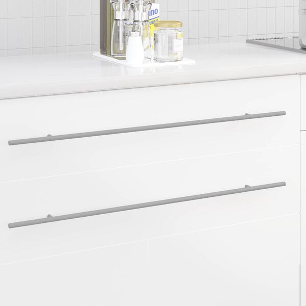 vidaXL Ročaj za omaro 12 pcs srebrna 800 mm Nerjaveče jeklo