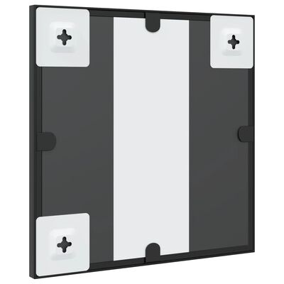 vidaXL Stensko ogledalo črno 30x30 cm kvadratno železo