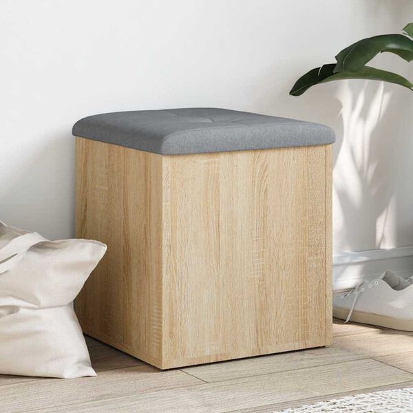 vidaXL Shranjevalna klop sonoma hrast 42x42x45 cm inženirski les