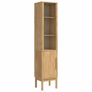 vidaXL Visoka kopalni&scaron;ka omara FLORO Voskast rjav 35 x 30 x 160 cm