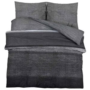 vidaXL Komplet prevleke za odejo temno siva in črna 260x220 cm bombaž
