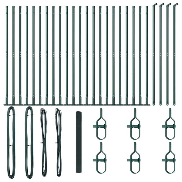 vidaXL Steber ograje. Zelena 50 x 1,4 m (16 x 16 mm mreža)