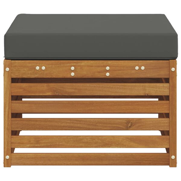 vidaXL Zunanji puf Masiven les akacije Naravna