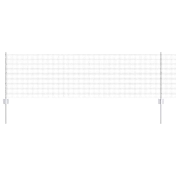 vidaXL Ograja s stebrom srebrna 0,6 x 10 m Jeklo