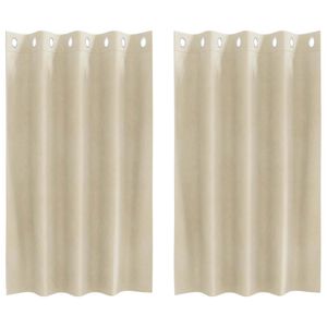 vidaXL Zatemnitvene zavese 2 pcs krema 140 x 140 cm Žamet