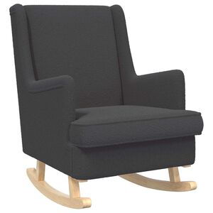 vidaXL Zibajoči stol Temno siva 62 x 80 x 85 cm Boucl&eacute;