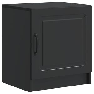 vidaXL Nočna omarica Črna 43 x 34,5 x 47 cm Inženirski les