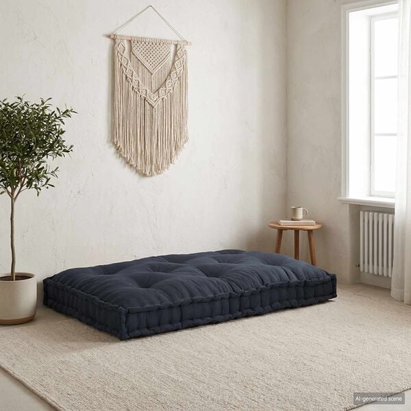 vidaXL Blazina za paletni kafi Antracit 120 x 80 x 12 cm Blago