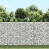 vidaXL Trapezna visoka greda gabion pocinkano jeklo 180x30x10 cm